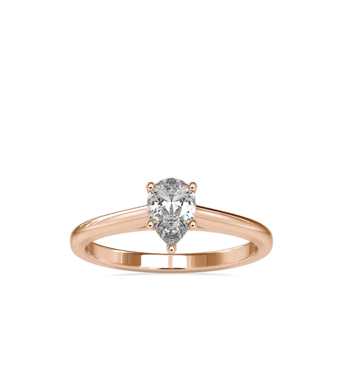 Pear  Shape Dainty Engagment ring
