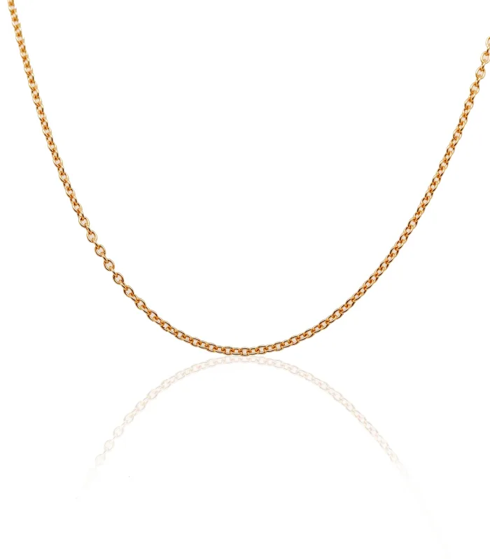 22Kt Gold Round Cable Chain Necklace